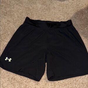 Under Men’s Armour Black Running Shorts Speedpocket 7 inches